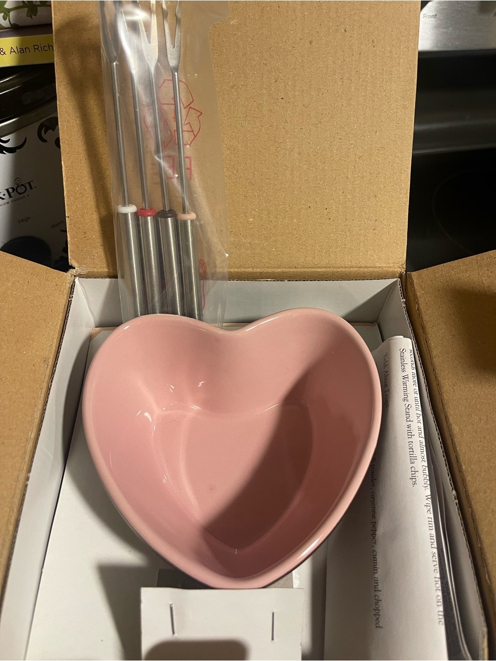 Chantal Heart Fun-Fondue - Pink Ceramic Fondue Set